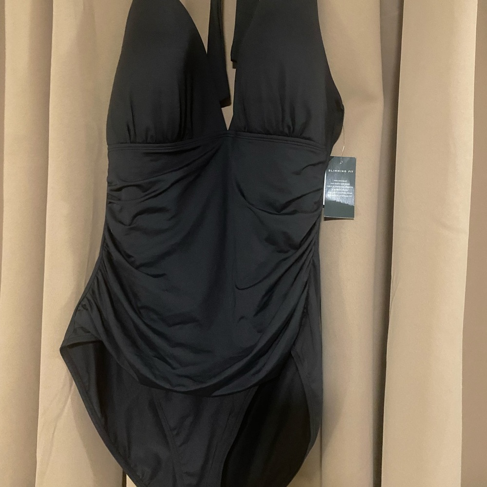 New Lauren Ralph Lauren Halter One Piece Swimsuit